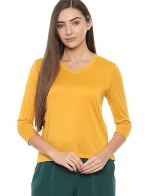 Women's Regular Fit Modal V Neck Shirt