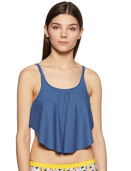 Aante Women's Flounced Swim Crop Top